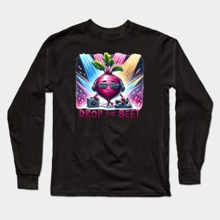 Drop the Beat DJ Beet (Back Print) Long Sleeve T-Shirt